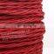 2/3 Core Brown - Vintage BRAIDED TWISTED WOVEN SILK FABRIC LAMP FLEXIBLE CABLE WIRE CORD LIGHT