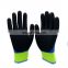 High Visibility Acrylic Terry Brushed Warm Gloves Water Proof Nitrile Double Dip Gloves Insulated Sucker Nonslip Gloves