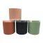 New Factory custom black cylinder unique empty ceramic coffee tea Kitchen storage bottles jar with bamboo lid