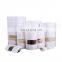 Customized White Doypack Food Packaging Kraft Paper Bag With Clear Window And Zipper
