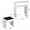 Multi-purpose Dressing Table Set Padded Stool With Flip-up Mirror