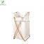 High quality Laundry Basket with Shelf Bamboo Frame Hamper Removable Oxford Cloth Bag Storage Organizer Rack