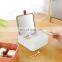 Makeup mirror tray with storage box table mirror Bamboo cover