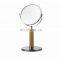 Round Simple Professional Makeup Mirror Flower Shape Base Standing Mirror Makeup Table  Frame Chrome Plated Mirror Makeup