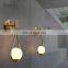 New Listed Decoration Bronze Milky White Indoor Metal Glass Living Room Bedroom Modern LED Wall Lamp