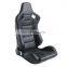 Reclinable Black PVC Leather Blue Stitch With Double Slider America Overseas Warehouse Car Racing Seat