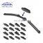 CLWIPER Auto accessories soft windshield wiper blade with 13 adapters for 99% cars