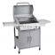 Portable 4 Burner Gas Griller Machine Commercial Smokeless Oven Barbecue Stove Gas Bbq Grill With Side Burner toaster ovensc
