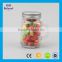 Wholesale embossed clear glass mason jar glass candy jar with lid                        
                                                                                Supplier's Choice