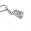 Fashion Handmade Gold Silver Car Ring Shiny Rhinestone Alphabet Metal 26 Letters Key Chain