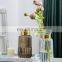 New Design Wholesale Wedding Creative Round Clear Gold Glass Pot Flower Vase Tabletop Home Decoration