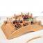 Hensin Japanese Style Sushi Bridge Sashimi Dry Ice Seafood Sushi Bridge Bamboo Wooden Bridge For Sushi Plate