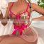 2022 Summer Lace Mesh Heart Embroidery Japanese Mature women Sexy Lingerie Underwear
