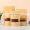 Custom High Quality Biodegradable Kraft Paper Zip Lock Ziplock Bag Stand Up Pouch Bag with Clear Window