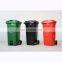 Outdoor 100L Garbage bin green recycle plastic trash bin wheeled trash can