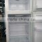 Double door automatic defrosting frost free top freezer fridge in black/ silver color