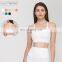 U Neck Sports Hollow Open Backless Gym Tops Custom Nylon Yoga Wears With Built In Bra