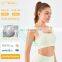 Wholesale Ribbed Covered Sports Bra High Impact Women Fitness Yoga Bra Side Gather