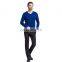 High Quality 100% Merino Wool V-Neck Knitted Sweater for Men Basic Style Plus Size Solid Pattern