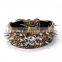 Wholesale dog chain nails skulls multi color pu leather dog collar