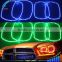 RGB Multi-Color LED Angel Eyes Halo Rings Kit For 2011-2014 Dodge Charger with Remote