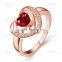 2016 Well-built Fashion Top-level Women Gold Gemstone Ring