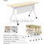 moving folding frame training table for training room with castor