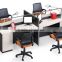 Modern furniture open straight shaped office 4 person workstation (SZ-WSB332)