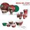 happy christmas designs bamboo fiber bowl sets,bamboo fiber dinner set