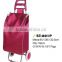 Portable Folding Shopping Cart Two Wheel Shopping Trolley Bag
