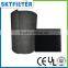 Activated carbon air filter media roll for greenhouse