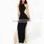 designer women apparel latin american dresses jumpsuit rompers clubwear black dress with gold belt sleevless dresses