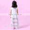 wholesale price new model cheap girl dress kid White color with sleeveless fashion summer girls dress