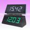 Triangle desktop digital wooden alarm clock