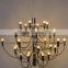 Chromium-plated Spidery Arms Chandelier Lights for Resturant Decorative