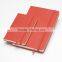 red pu address notebook with elastic band