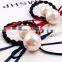 Simple Fashion Elegant Ribbon Double Imitation Pearl Hairband Elastic Hair Bands for Women Bride Accessories Jewelry