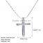 Jewelry Made With Austrian Crystal Women Rhinestone Cross 18k White Gold Necklace