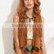Jackets latest fashion design women clothingn Camel Fringe Sleeveless Jacket