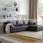 Classic design office furniture black leather classic sofa set 2628