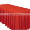 Black Plain Ruffled Table Skirting Polyester Table Skirt