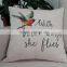 Throw English word printed cushions decorative polyester fiber pillow case