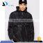 Daijun oem black colour 100%polyester with lining polyester material custom high quality fashion running jacket