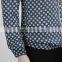 F5S11064 High Quality Blouse Women Fashion Polka Dot Print Shirt