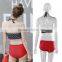 Women's Summer Vintage Polka Dots Print Bikini Top + Bandage Bottom Swimsuit