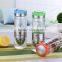Eco-friendly high-quality glass sport portable water bottle glass fruit infuser water bottle bpa free