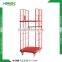 demountable 2 sides roll cage container platic base