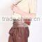 Pretty Steps high quality side pockets shorts fashion PU leather shorts for ladies 2016