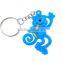 Custom 3D Cartoon Frog PVC Keychain Soft Cartoon monkey Rubber Keychain