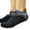 Hot Sale 5 pairs new young men's tube socks pure cotton sport baseball five finger socks toe socks bulk